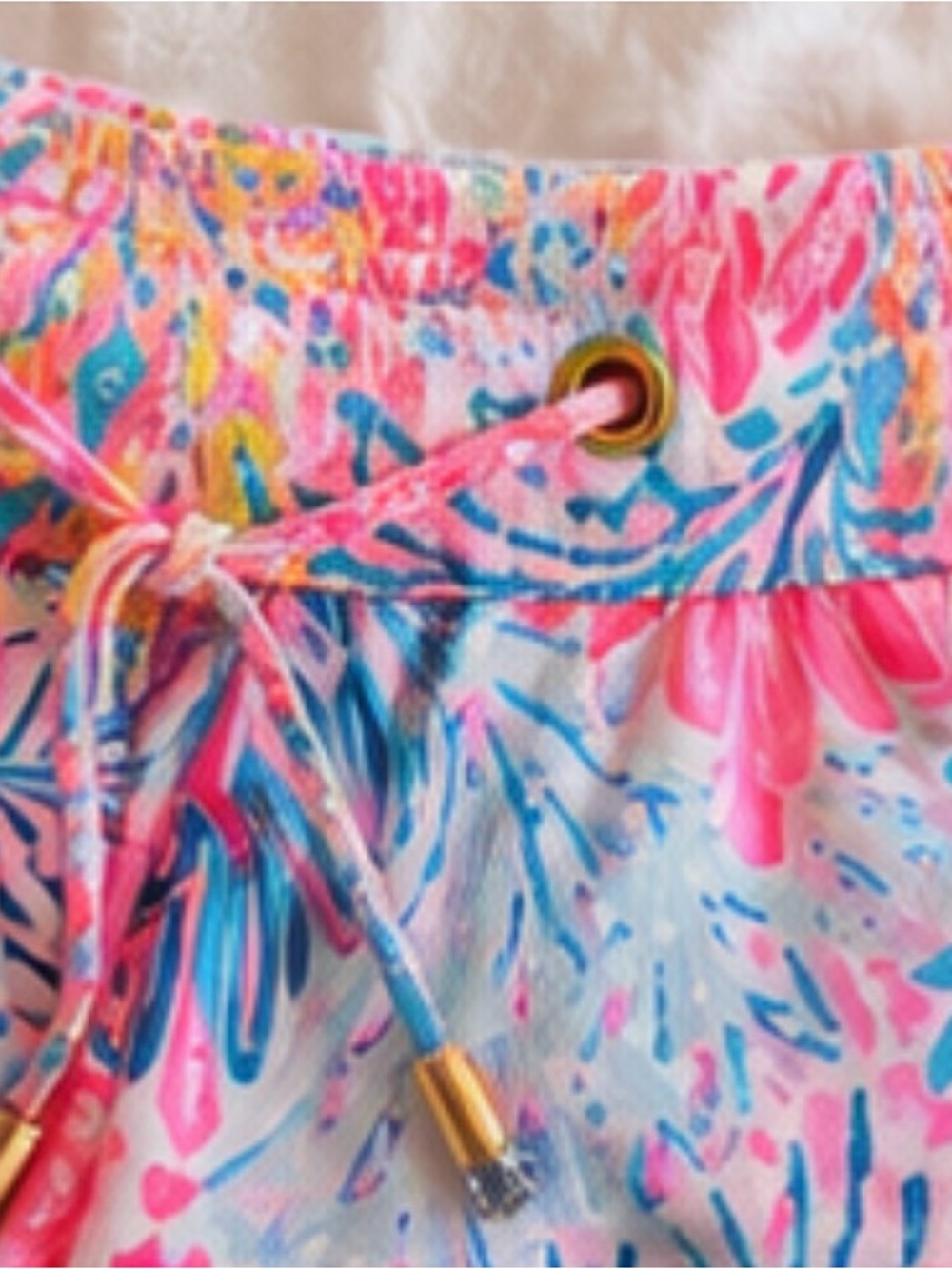 Lilly Pulitzer Taron Coral Print Resort Pants Splashdance Size Small - Picture 2 of 12
